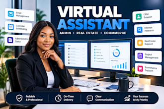 be your virtual assistant for admin real estate email and ecommerce