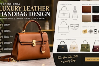 design luxury leather handbags and premium bag products for your brand