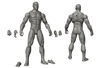 create custom 3d articulated model 3d action figure flexi toys model 3d figuring