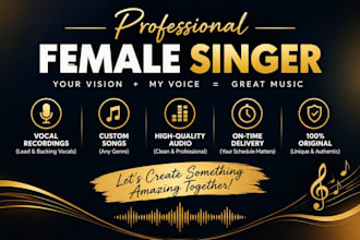 be your female pop singer songwriter female rnb singer and female pop vocalist