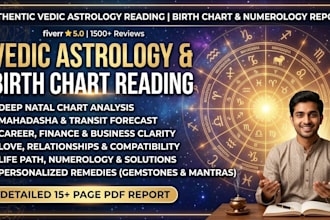 do an in depth vedic astrology birth chart and numerology reading