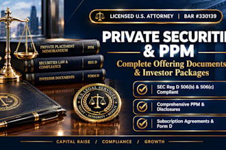 draft a comprehensive private placement memorandum ppm for capital raise