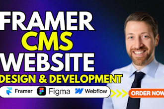 build or redesign a modern framer cms website with animation, ecommerce website