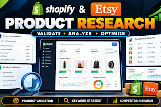 shopify etsy ecommerce research product validation keyword strategy optimization
