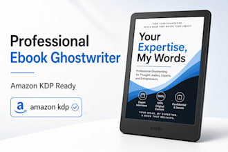 ghostwrite a powerful, engaging non fiction ebook ready for amazon KDP