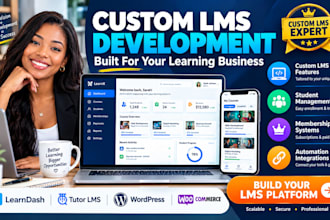 develop a custom lms website for your online learning business