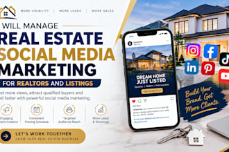 manage real estate social media marketing for realtors and listings