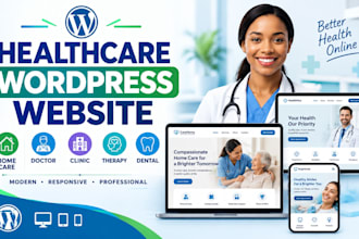 build home senior care website, doctor clinic therapy dental wordpress website