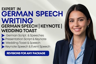 write german speeches keynote speeches wedding toasts and scripts