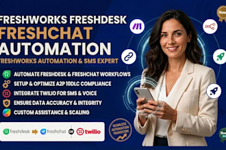 automate freshworks freshdesk freshchat a2p 10dlc twilio assistance