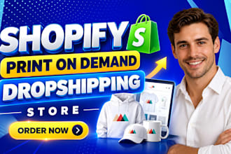 design print on demand shopify store with printify and printful