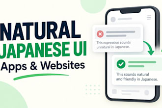 review and improve japanese app and website UI text
