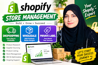 manage your shopify store for dropshipping wholesale and private label