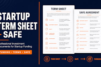 draft a professional startup investment term sheet and safe