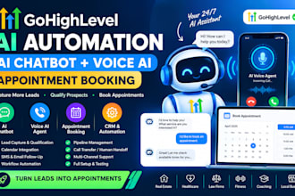 build gohighlevel ai chatbot,voiceai,appointement booking automation