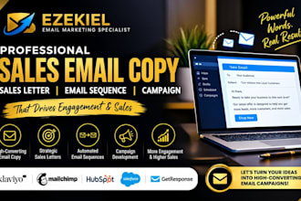 write sales email copy sales letter email sequence campaign email copy writing