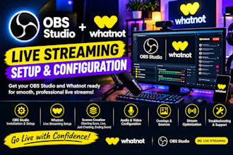 configure obs studio and whatnot live streaming setup