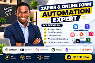 setup jotform typeform outgrow zapier automation tally google form integration
