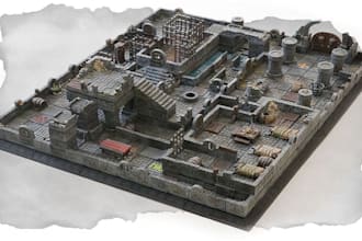 design custom dnd terrain, tabletop scenery, modular dungeon and stl files