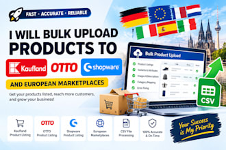 bulk upload products to kaufland otto shopware and european marketplaces