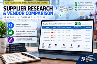 research suppliers and compare vendors for your business