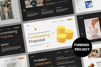 design non profit fundraising pitch deck, donor presentation, ngo proposal