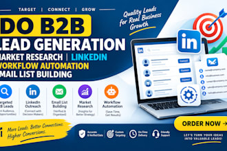 do b2b lead generation market linkedin workflow automation email list building