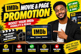 promote and boost your imdb movie, imdb page with promotion