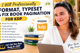 french book formatting, typesetting, book pagination fix rejected book for kdp