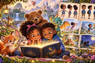 create professional children book illustration and storybook art
