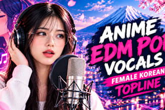 record female edm pop vocals topline for your track