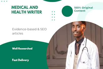 write medical and health article
