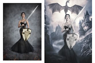 create premium dark fantasy book covers and portraits