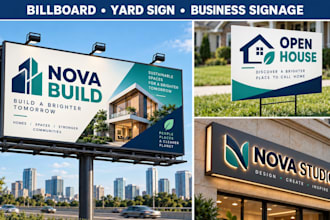 design billboard yard sign banner ads outdoor banner and business signage design