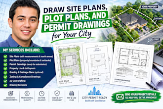 draw site plans, plot plans, and permit drawings for your city