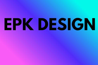 your professional dj epk design for musican