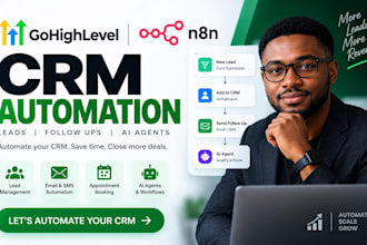 build gohighlevel CRM automation n8n workflows ai agents email SMS follow up API