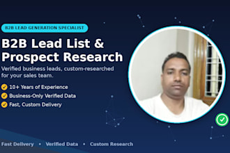 find b2b lead list, prospect research for targeted sales outreach