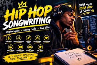write and create a professional hip hop song for you
