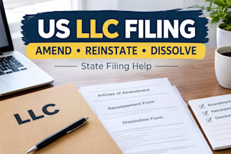 file your US llc amendment, reinstatement or dissolution