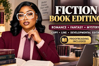 copy and line edit romance fantasy mystery fiction nonfiction novel proofreading