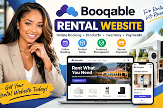 design booqable rental website with online booking and rental setup