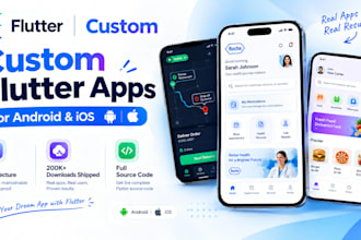 develop a custom flutter app for android and ios