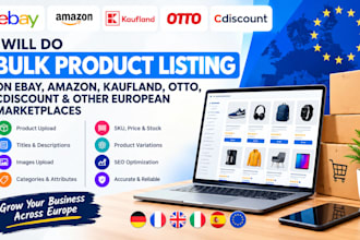 ebay amazon kaufland otto cdiscount european  marketplace bulk product listing