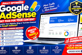 help with google adsense approval setup and monetization