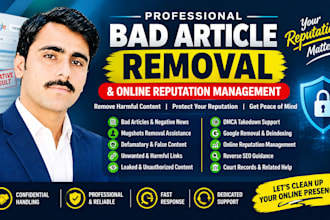 do remove of bad article delete bad news unwanted links defaming content badlink
