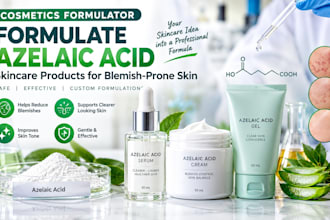 formulate azelaic acid skincare products for blemish prone skin as a cosmetics