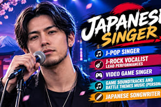 be your japanese male vocalist songwriter for anime ost j rock pop vocaloid song