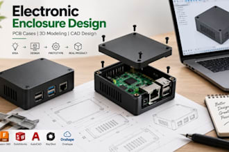 do effective electronic enclosure, pcb case cad design, 3d product modeling