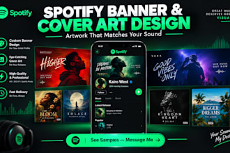 design custom spotify banner spotify artist banner and cover art